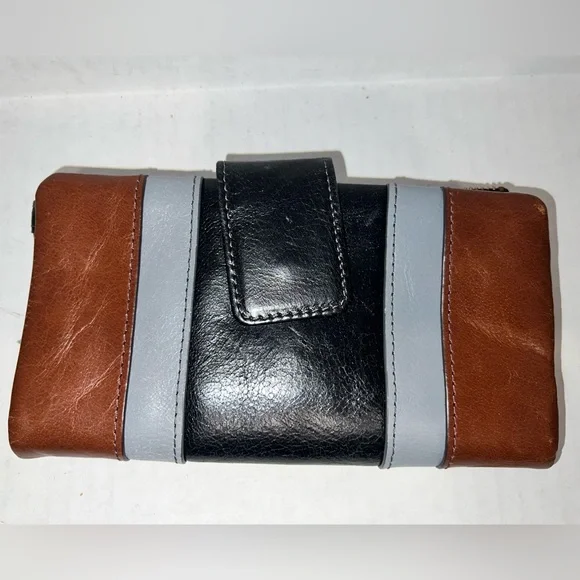 FOSSIL Ellis Black, Brown, and Gray Wallet - Picture 3 of 7